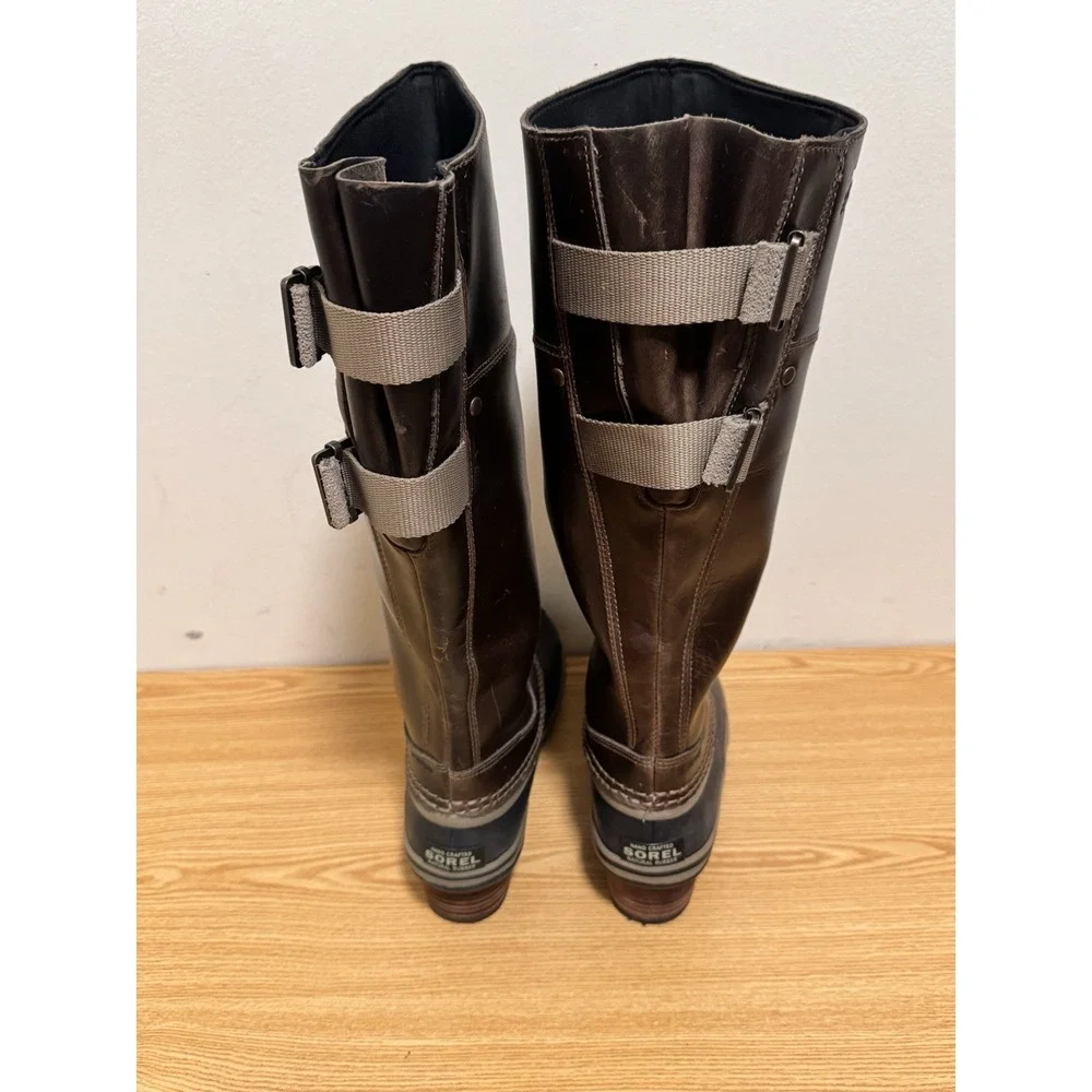 Sorel Slimpack Equestrian Tall Riding Boots Women's Size 7 Leather NL2007-260